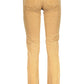 Chic Brown Stretch Cotton Trousers