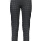 Elegant Side-Zip Black Trousers with Contrasting Details