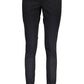 Chic Black Cotton Trousers with Logo Detail
