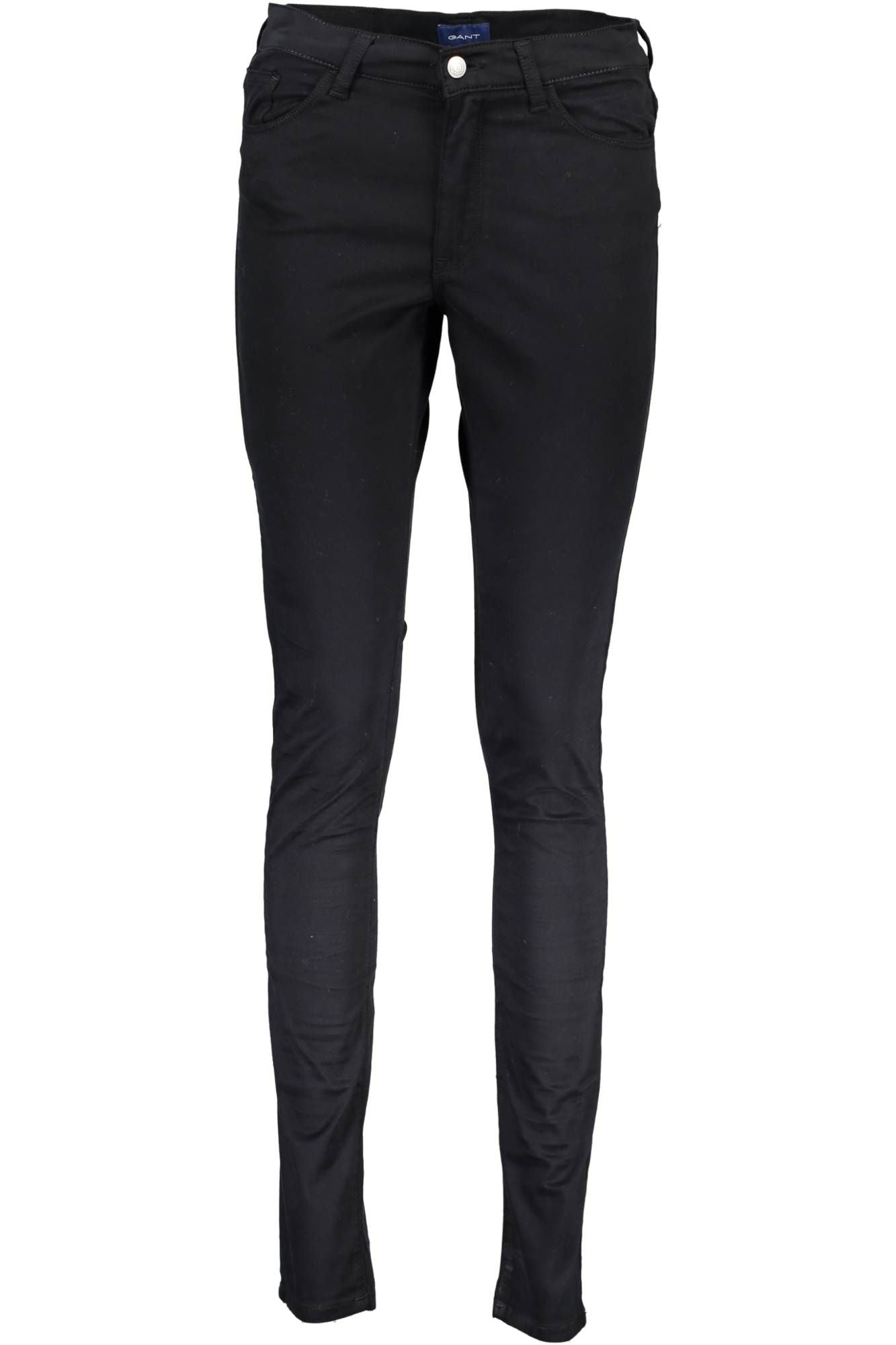 Chic Black Cotton Trousers with Logo Detail