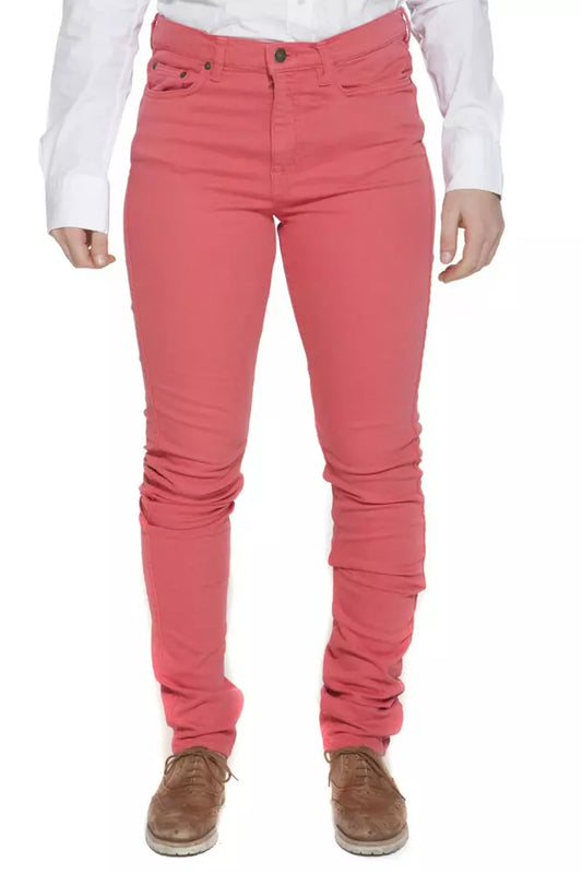 Chic Narrow Leg Pink Trousers