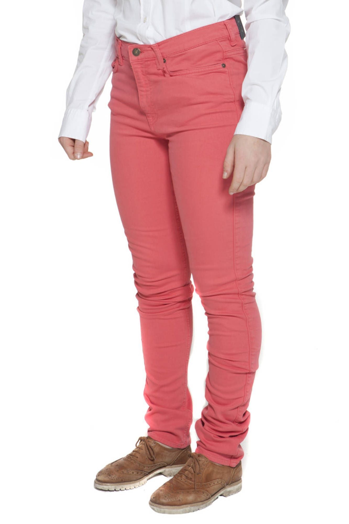 Elegant Narrow Leg Pink Trousers