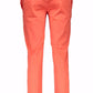 Chic Red Cotton Trousers with Classic Logo