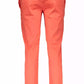 Elegant Red Cotton Stretch Trousers