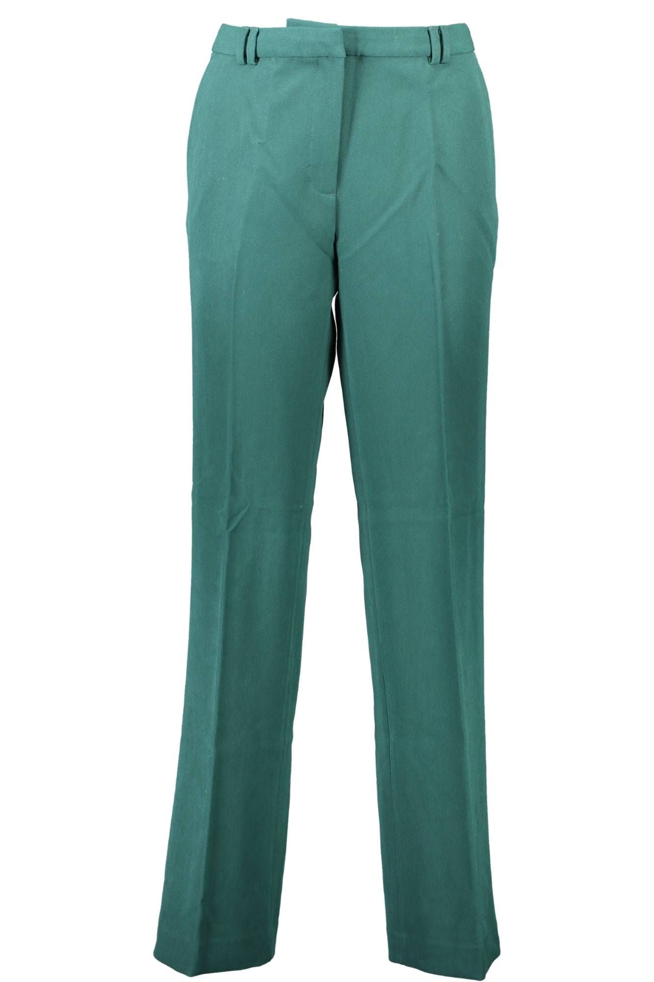 Elegant Green Classic Trousers