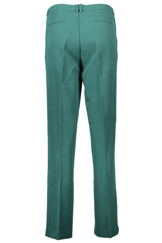 Elegant Green Classic Trousers