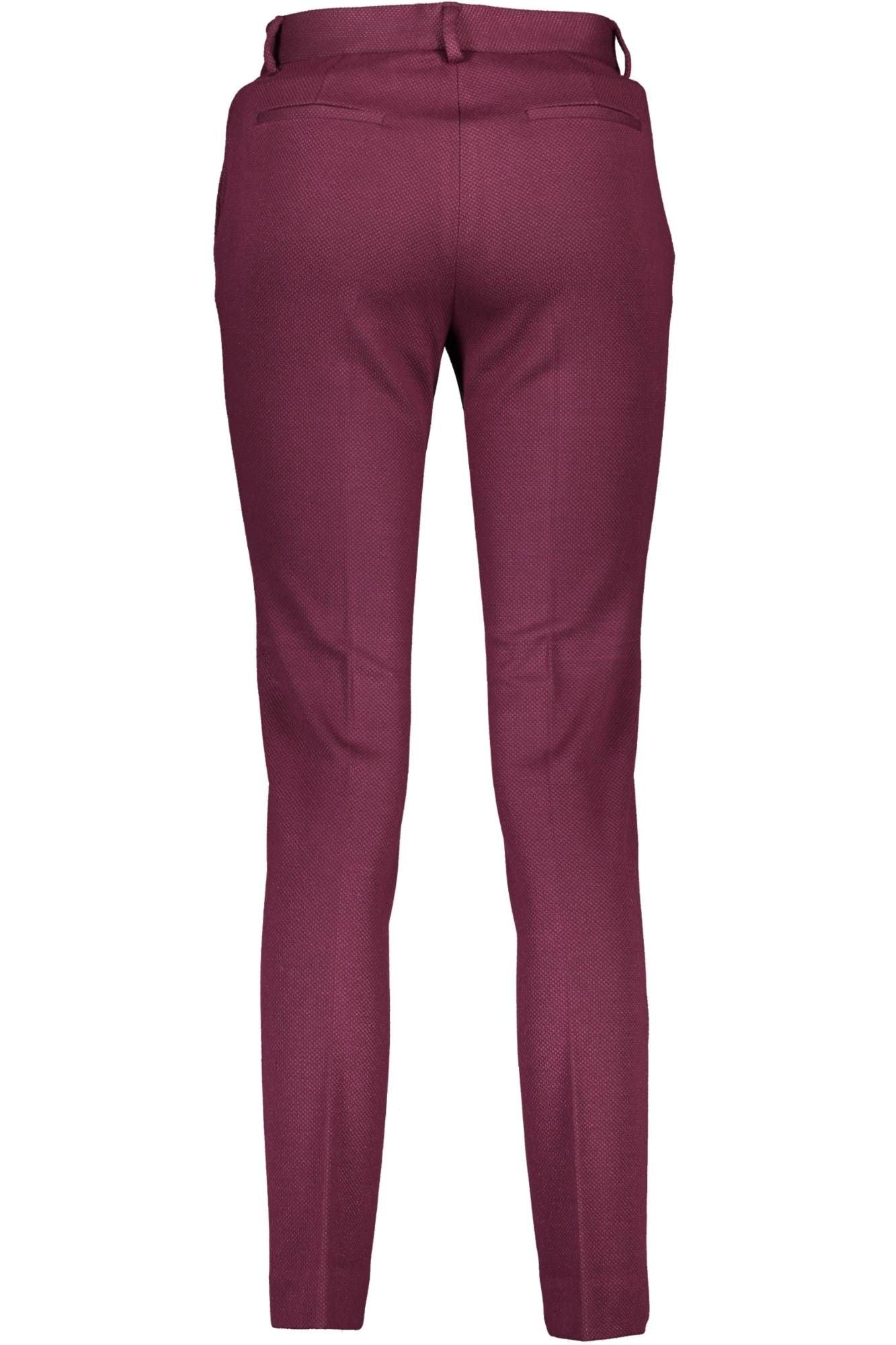 Elegant Purple Four-Pocket Trousers