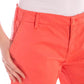 Chic Red Cotton Blend Trousers