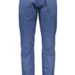 Chic Light Blue Cotton Trousers