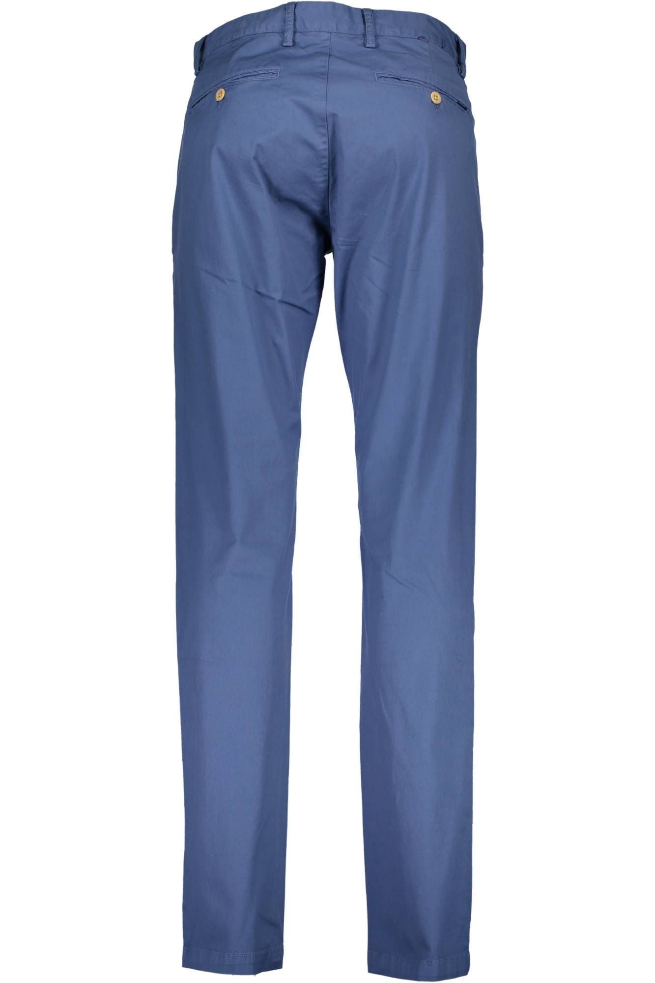 Chic Light Blue Cotton Trousers