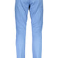 Chic Light Blue Cotton Trousers
