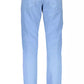 Sleek Light Blue Stretch Cotton Trousers