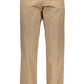 Chic Beige Cotton Trousers for Men