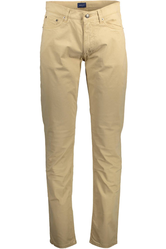 Elegant Slim Fit Beige Chinos