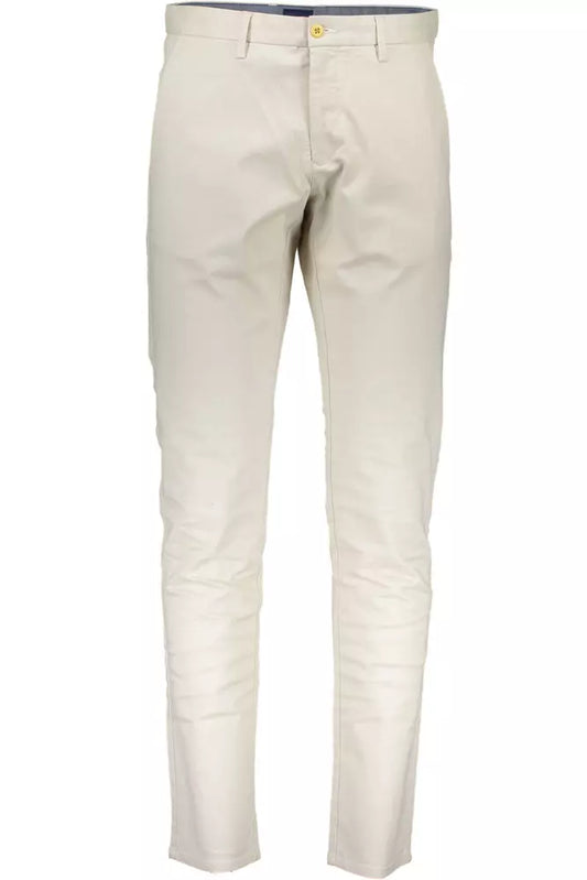 Chic Beige Four-Pocket Trousers