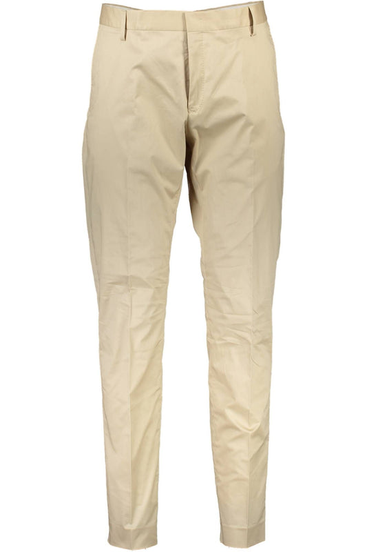 Classic Beige Cotton Stretch Trousers