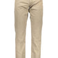 Chic Beige Cotton 5-Pocket Trousers