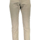 Chic Beige Cotton Chinos with Classic Four-Pocket Design