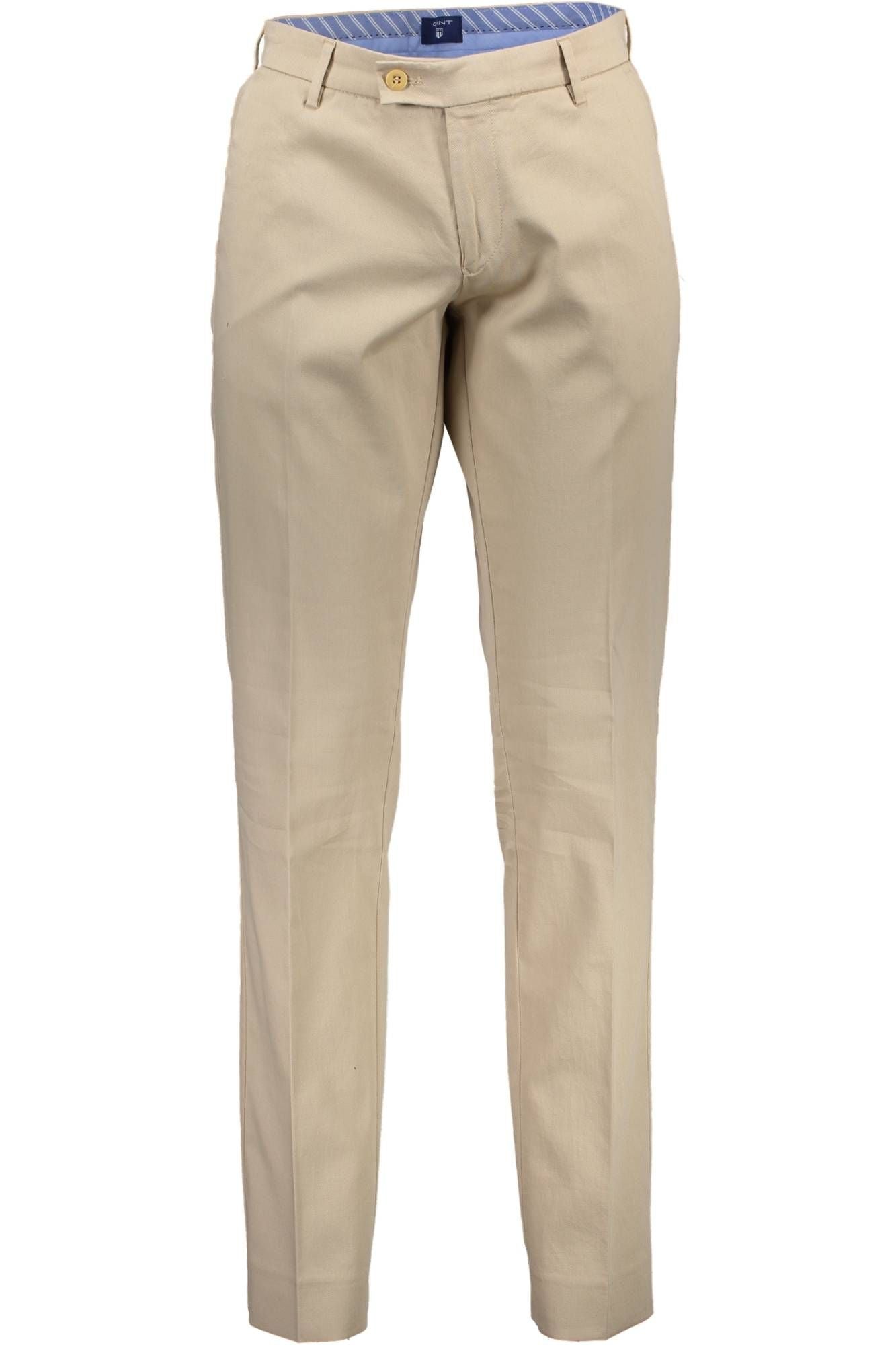 Elegant Beige Cotton Trousers