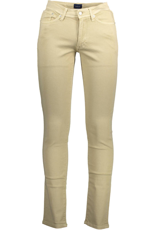 Elegant Beige Extra Slim Trousers