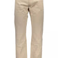 Chic Beige Cotton Blend Trousers