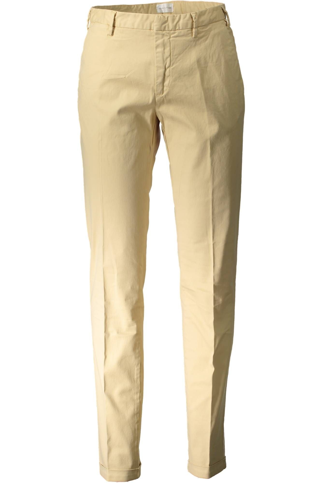 Elegant Beige Cotton Trousers with Classic Logo