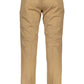 Chic Beige Cotton Stretch Trousers