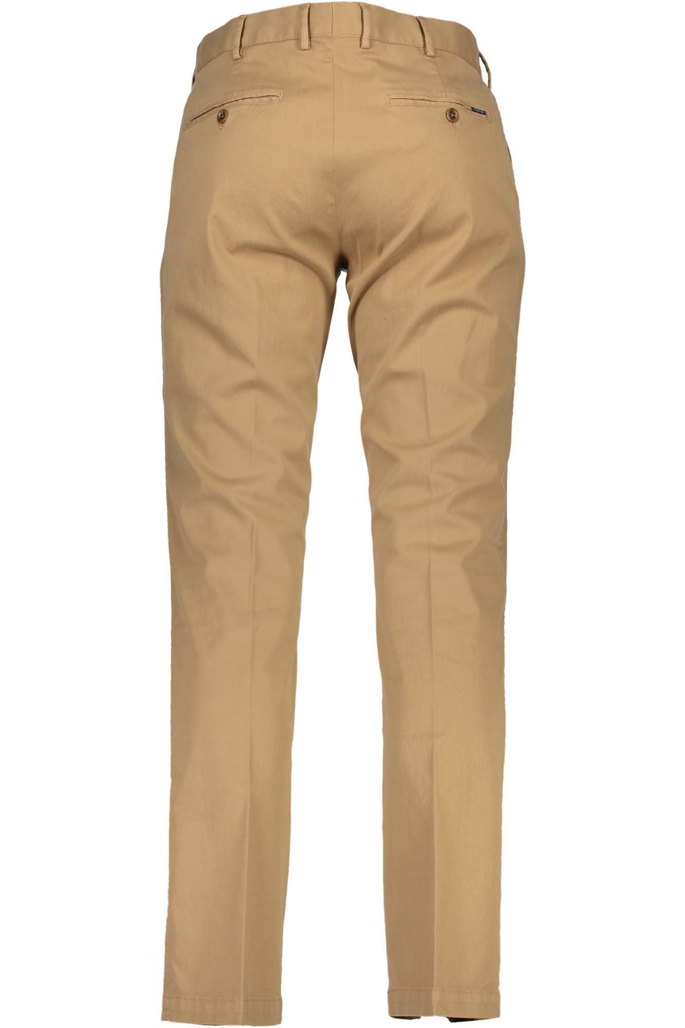 Chic Beige Cotton Stretch Trousers