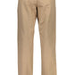 Chic Beige Cotton Trousers for Men