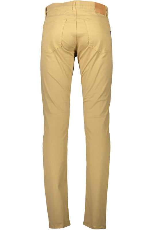 Chic Beige Cotton Trousers for Men