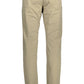Chic Beige Slim-Fit Trousers with Stretch