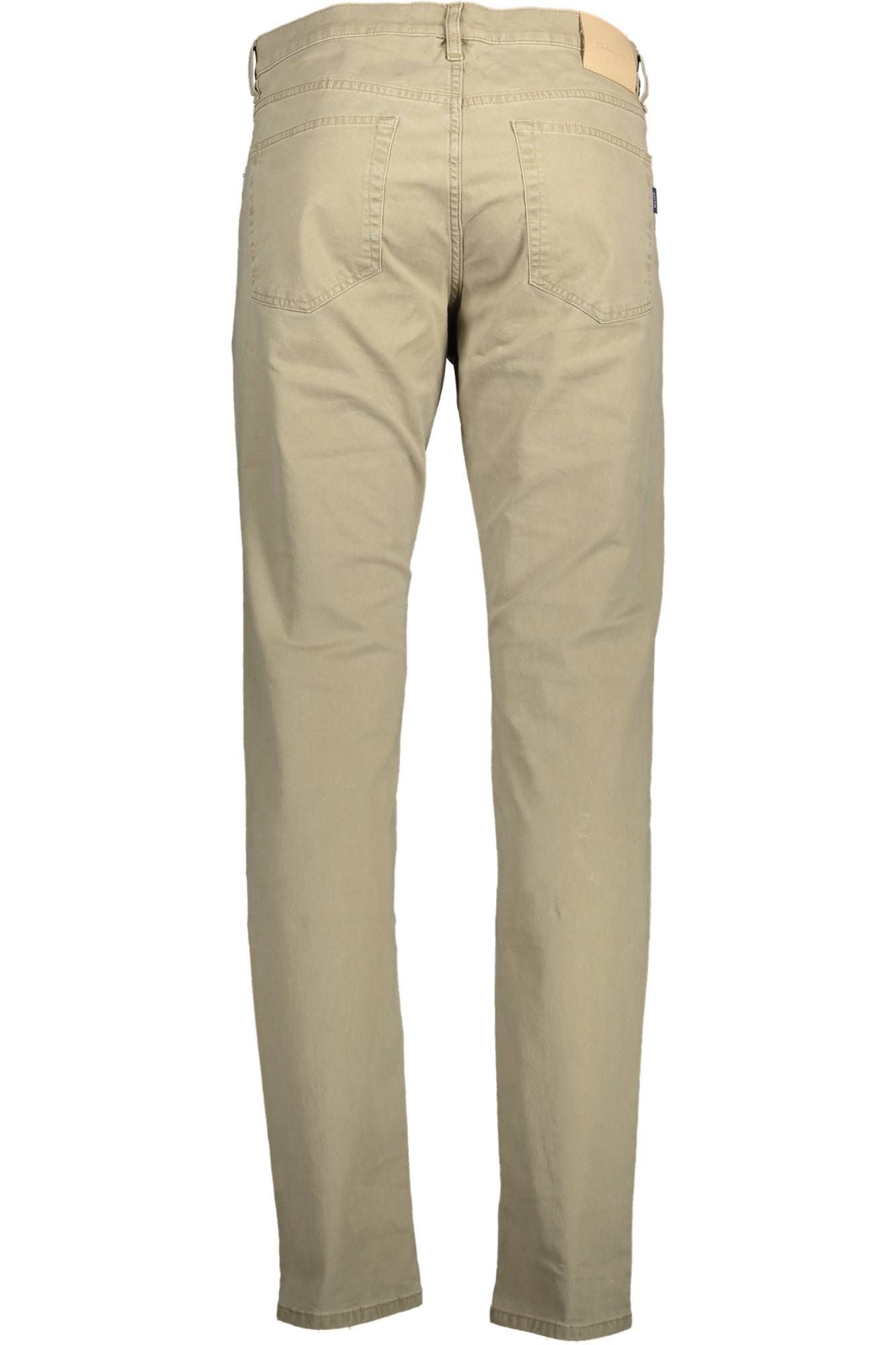 Chic Beige Slim-Fit Trousers with Stretch