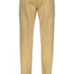 Beige Cotton Classic Trousers with Logo Detail