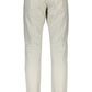 Chic Beige Cotton Trousers with Iconic Logo Detail