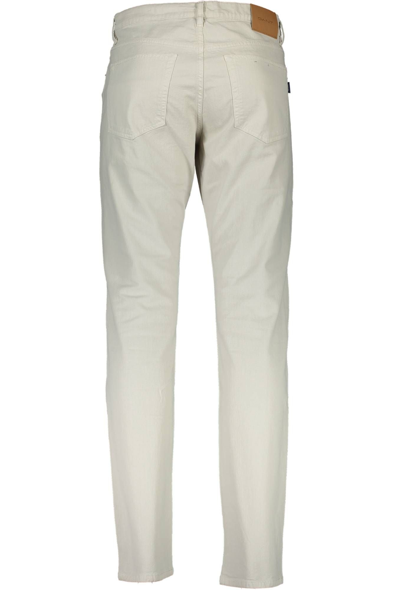 Chic Beige Cotton Trousers with Iconic Logo Detail