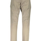 Chic Beige Cotton Chinos with Classic Four-Pocket Design