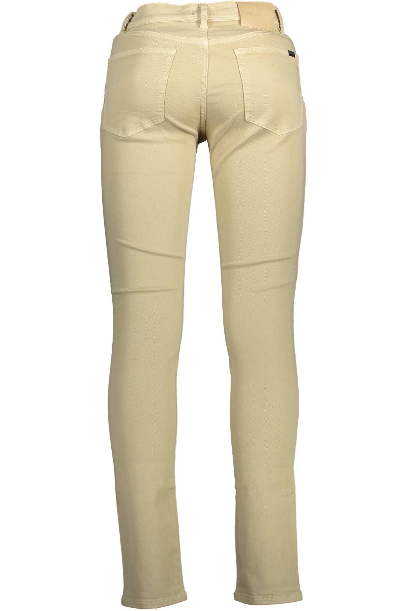 Elegant Beige Extra Slim Trousers