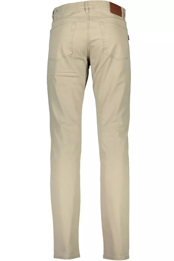 Timeless Beige Stretch Cotton Trousers