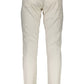 Beige Four-Pocket Cotton Trousers For Men