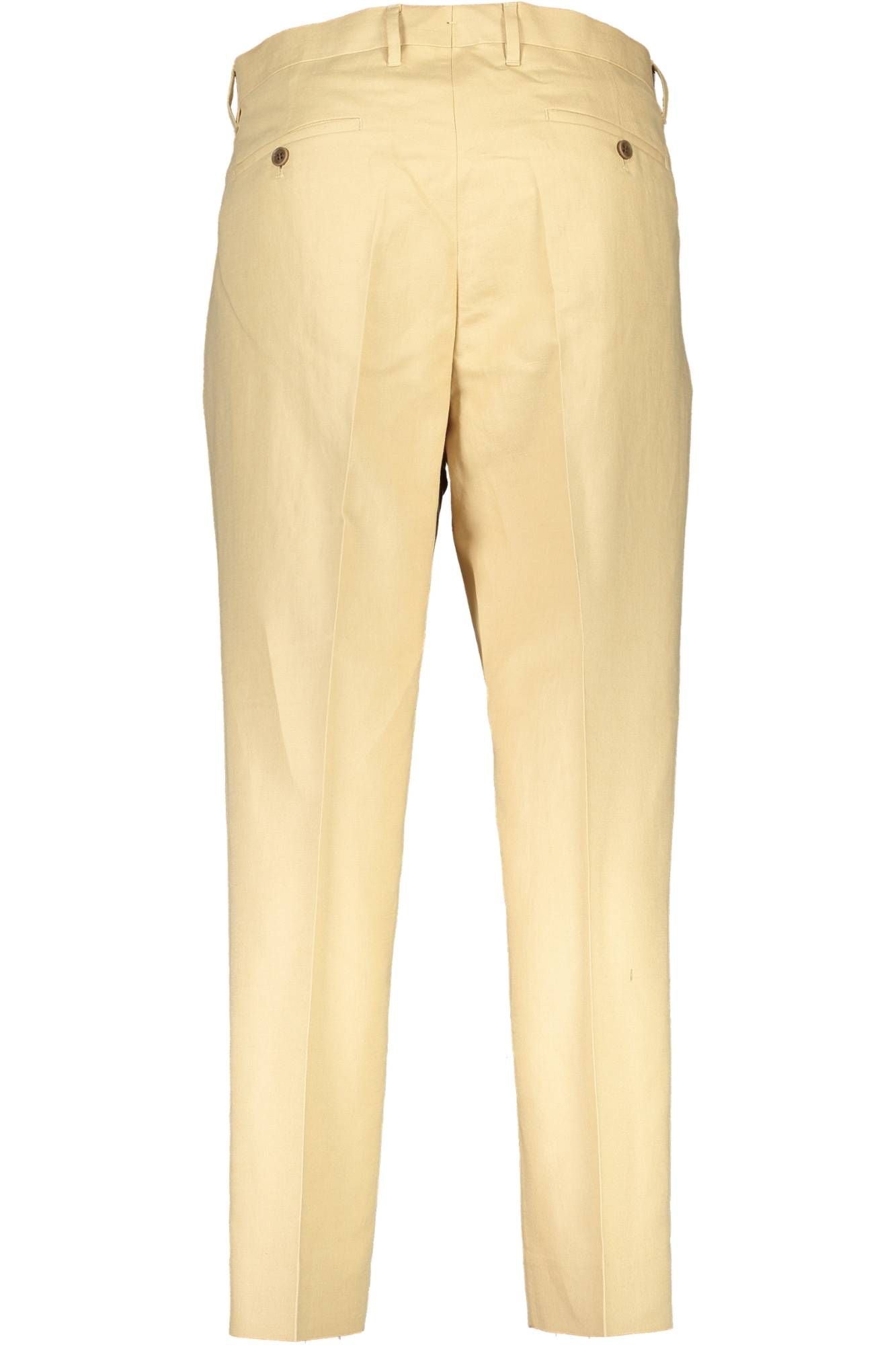 Beige Cotton Four-Pocket Trousers