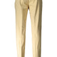 Elegant Beige Cotton Trousers with Classic Logo