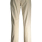 Chic Beige Cotton Trousers with Signature Logo