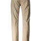 Beige Cotton Classic Trousers - Timeless Style
