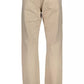 Chic Beige Cotton Blend Trousers