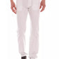 Elegant White Cotton Trousers with Tube Leg