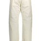 Chic White Organic Cotton Trousers