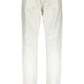 Chic White Slim-Fit Cotton Trousers