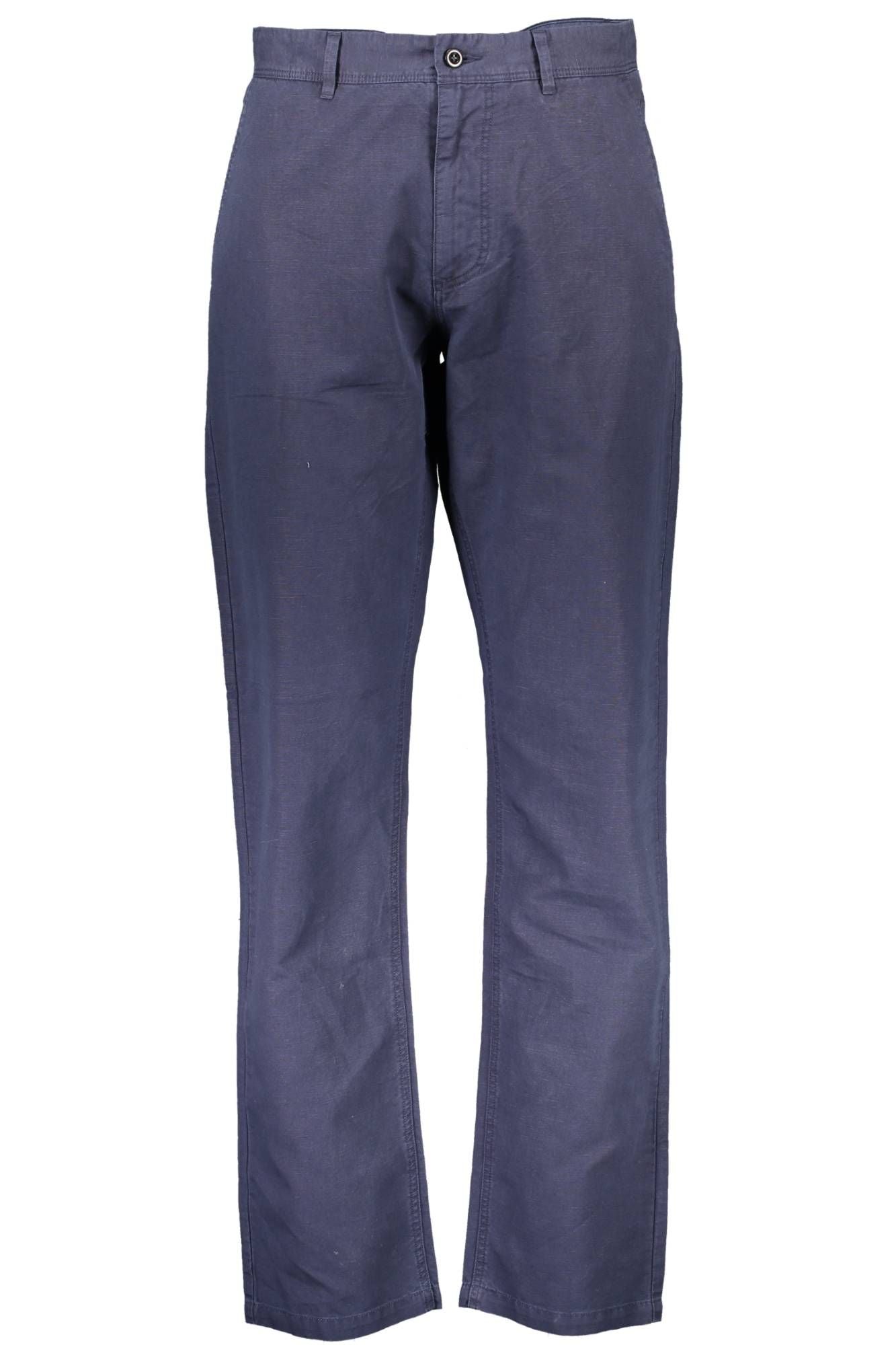 Elegant Blue Cotton Trousers for Men