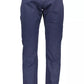 Chic Blue Cotton Stretch Trousers