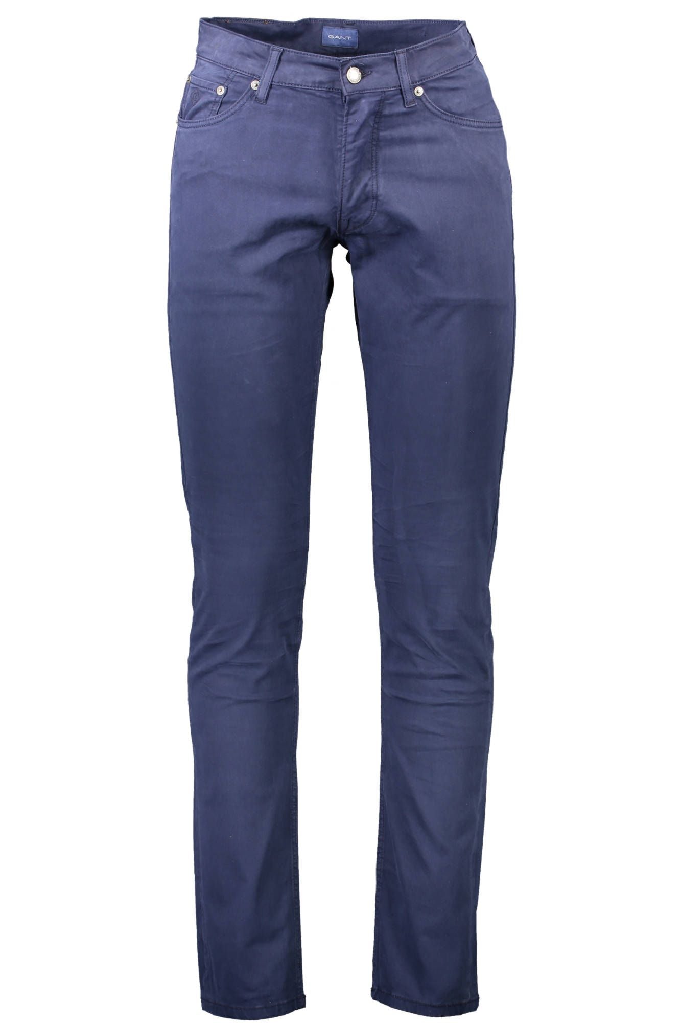 Elegant Blue Cotton Trousers